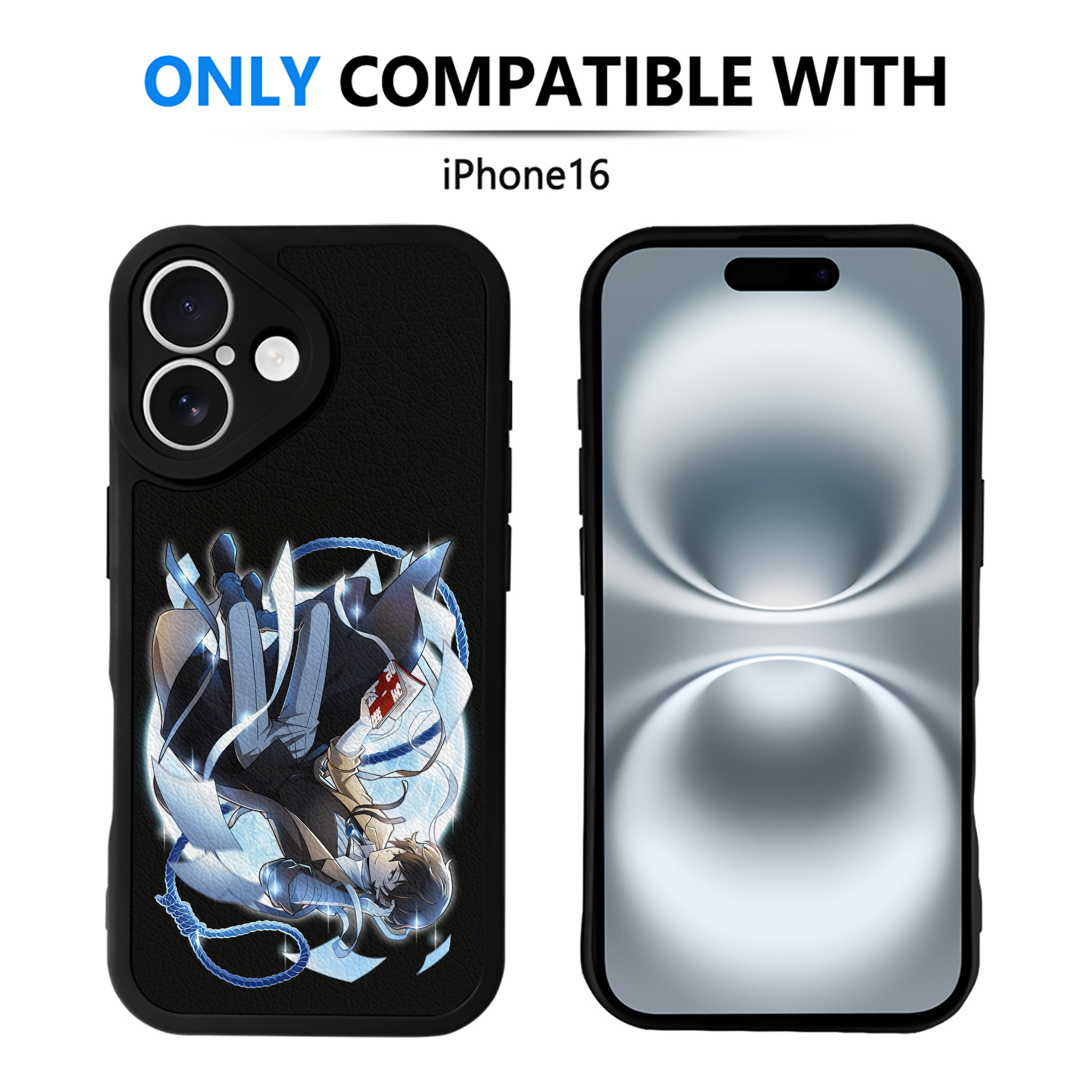 （画像用） 文豪ストレイドッグス Bungo Stray Dogs 【iPhone 16シリーズ対応】シリコンスマホケース（レザー調） 材質：シリコン